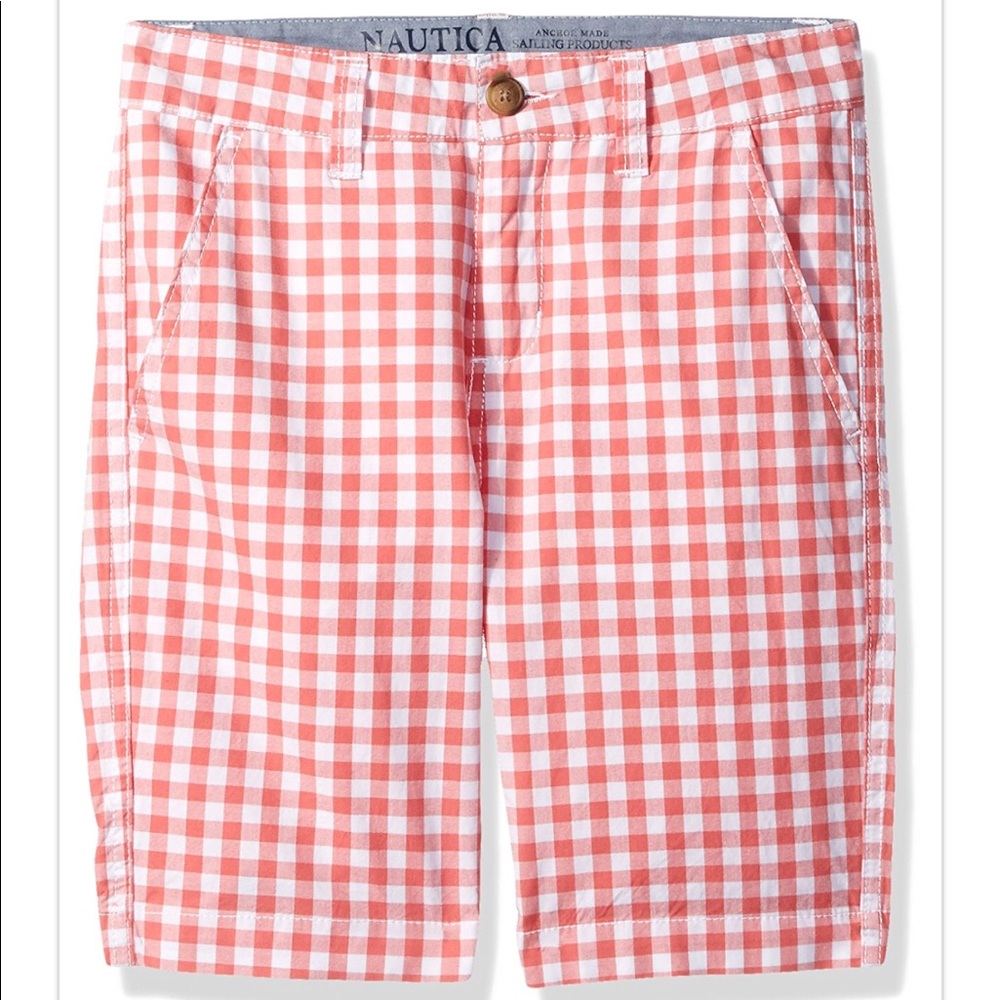 Nautica Boys Gingham Bermuda Shorts